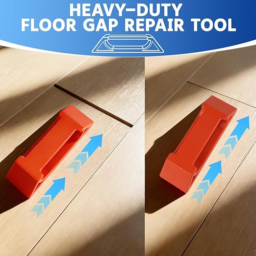 2-Pack Floor Gap Fixer Tool for Laminate, Vinyl & Hardwood – Heavy-Duty Reusable Plank Puller with Washable Adhesive Pads, Durable Nylon Gap Closer Kit for Floating Floors