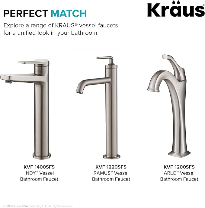 KRAUS Pop-Up Drain for Bathroom Sink Without Overflow in Spot-Free Stainless Steel, PU-10SFS