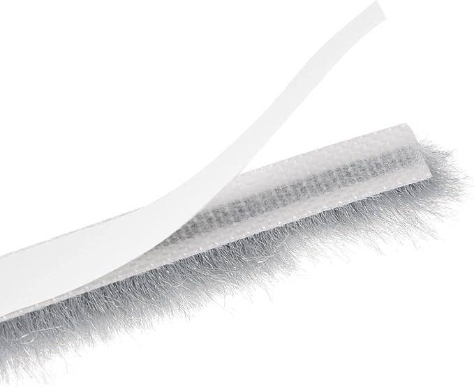 uxcell Weather Stripping Brush, 26ft L x 0.3" W x 0.5" H Self-Adhesive Seal Weatherstrip Sweep Brush Gray for Door Window