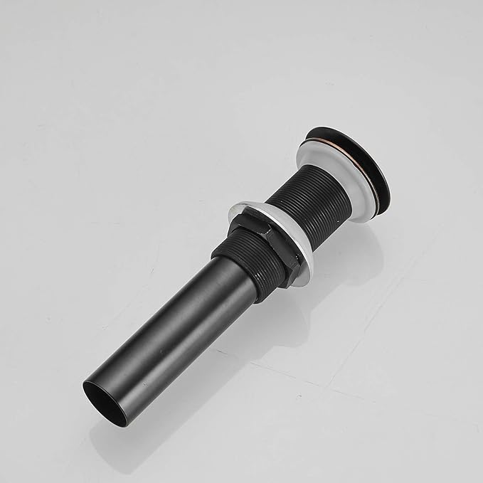 BWE Pop Up Drain Fits Bathroom Standard Sink Hole 1-1/2" to 1-3/4" Bathroom Faucet Vessel Vanity Sink Drain Stopper Without Overflow Oil Rubbed Bronze