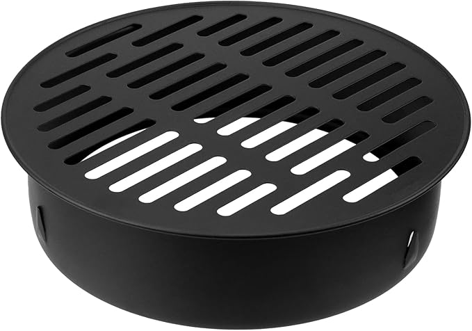 Antrader Round Floor Drain Cover,Sewer Drain Cover for Outdoor Yard Pipe Roof Balcony,7.36 Inch,Stainless Steel,1Pcs