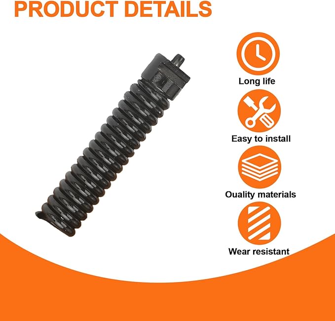 91042 Cable Repair Coupling Suitable for RIDGID Drain Cleaner Fittings, 1/2-Inch IW Sewer Drain Cleaner Snake Cable Repair End Connector for K-380 K-400 K-3800 Accessories, Twist-On Replacement
