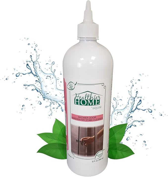 CHOMP Shower Hardwater Stain Cleaner: Healthier Home ShowerDoorMagic Gel Remover with Scum Shield for Glass, Fiberglass, Removes Hard Water, Soap Scum, Calcium, Lime Scale, Grime Grapefruit 32 oz