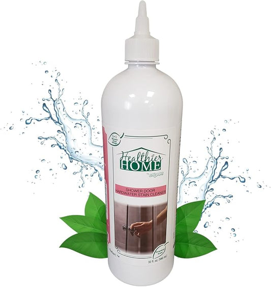 CHOMP Shower Hardwater Stain Cleaner: Healthier Home ShowerDoorMagic Gel Remover with Scum Shield for Glass, Fiberglass, Removes Hard Water, Soap Scum, Calcium, Lime Scale, Grime Grapefruit 32 oz
