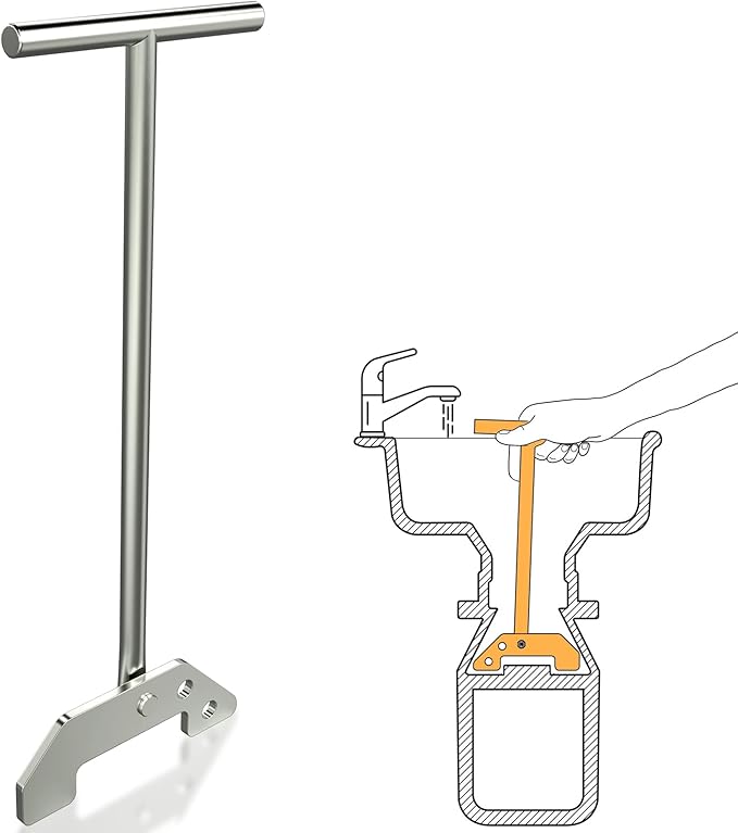 Garbage Disposer Unjamming Wrench,Garbage Disposal Wrench,Silver Garbage Disposal Wrench Tool,for Remove Unclog Kitchen Sink Clogging Above the Sink