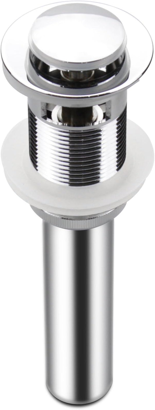 Bathroom Sink Drain,Drain Stopper Bathroom Sink Without Overflow,Pop Up Drain Strainer,Stainless Steel Chrome