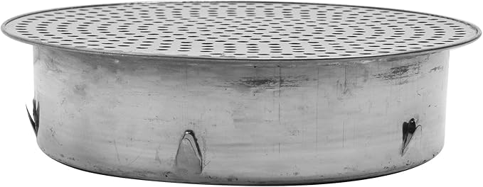 Antrader Floor Drain Cover,7.4 Inch Stainless Steel Floor Drain,Sewer Drain Cover for Outdoor Yard Pipe Roof Balcony,Silver Tone (1Pcs)