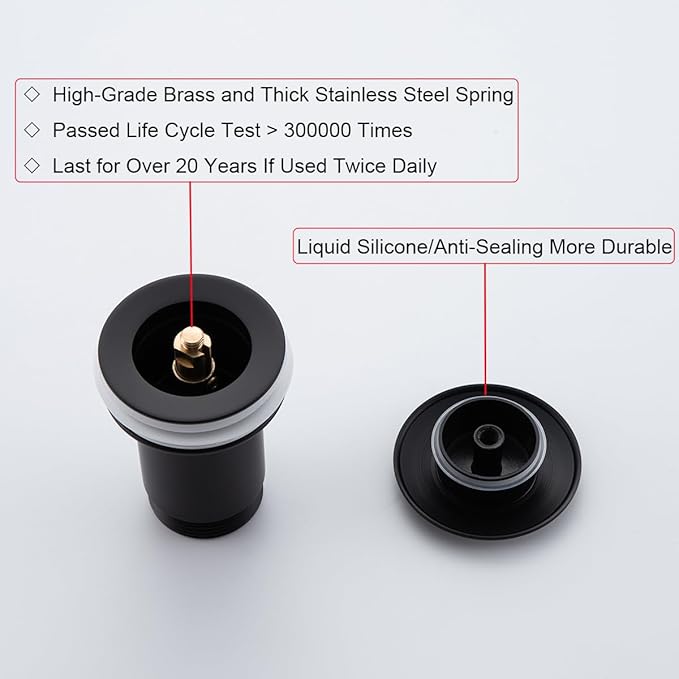 RANDOM Black Brass Bottle P Trap Kit Contemporary Round Bottle P-Trap 1 1/4 with Pop Up Drain With Overflow Matte Black.83888MB-S6