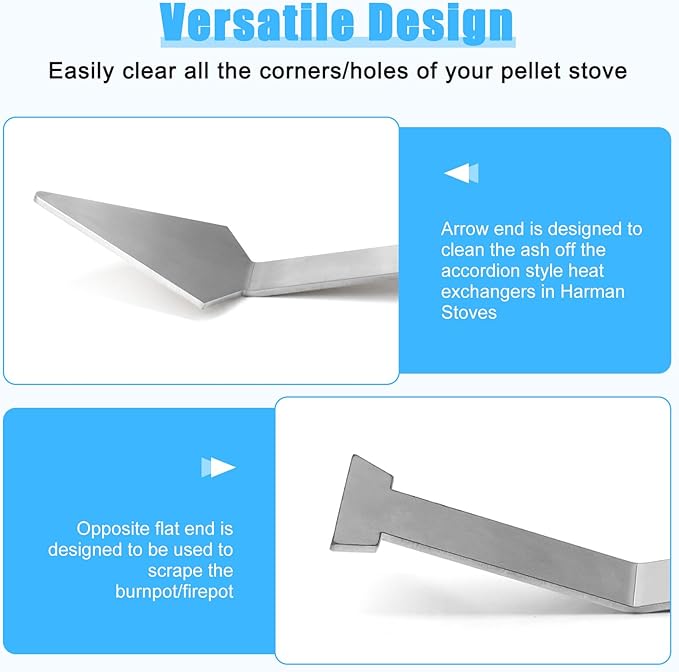 2-00-773850-10 Burn Pot Scraper Tool for Harman P68, XXV, P43, Advance, P61, P38, Accentra 52i & Insert, P61A, PC45, PF100, PB105 Pellet Stove Accessories, Cleaning Tool for Harman Pellet Stove