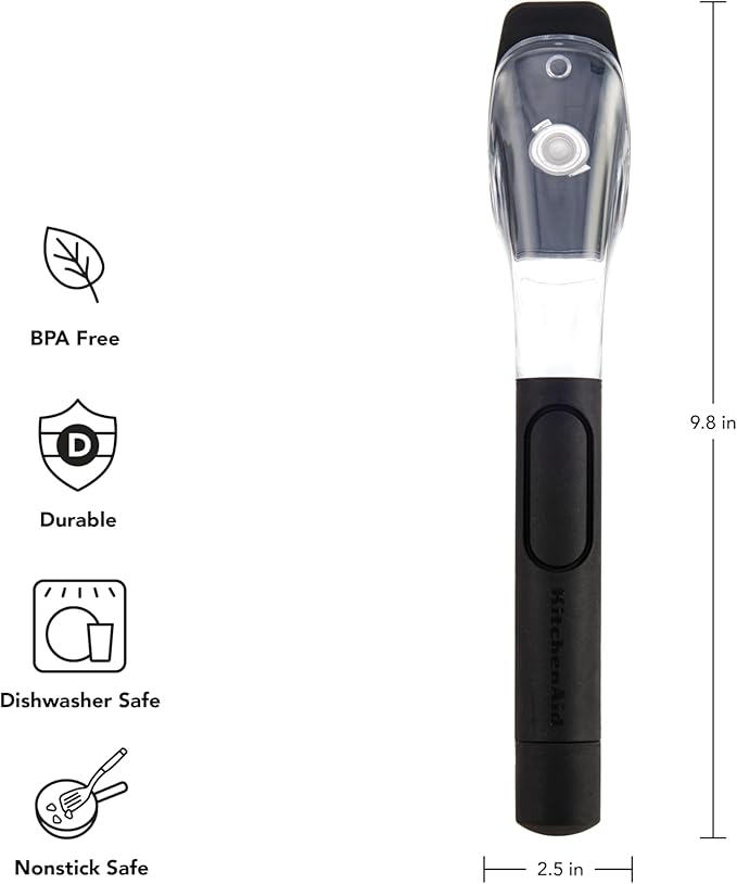 KitchenAid Soap Dispensing Sink Brush with Easy to Fill Handle, Nylon Bristles for Tough Cleaning, Comfort Grip Handle for Non Slip Grip, Black (Pack of 12)