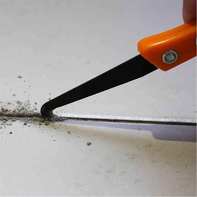 12PCS Grout Remover Tool, 2 Grout Saw and 10 Removal Knife, Caulking Tool Kit Caulking Edge Kit for Kitchen, Bathroom, Bedroom, Tiles Gap