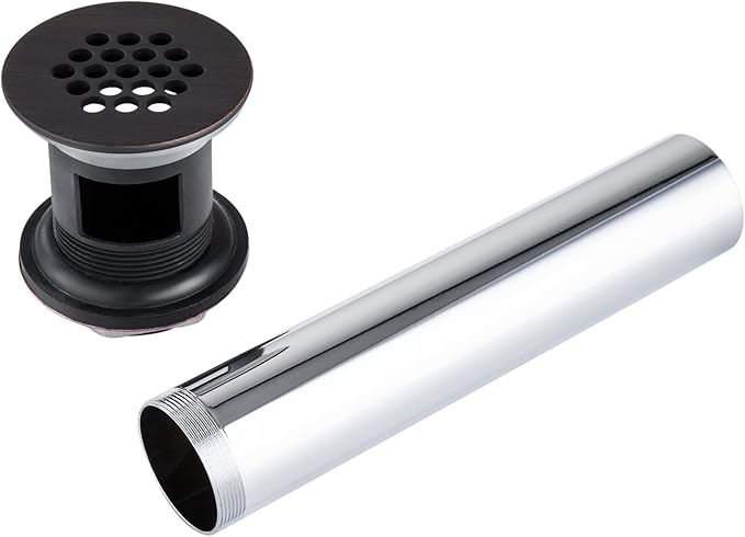 Artiwell Grid Drain Strainer Assembly With Overflow for Bathroom Sink, P.O. Plug Lavatory Drain, Oil Rubbed Bronze