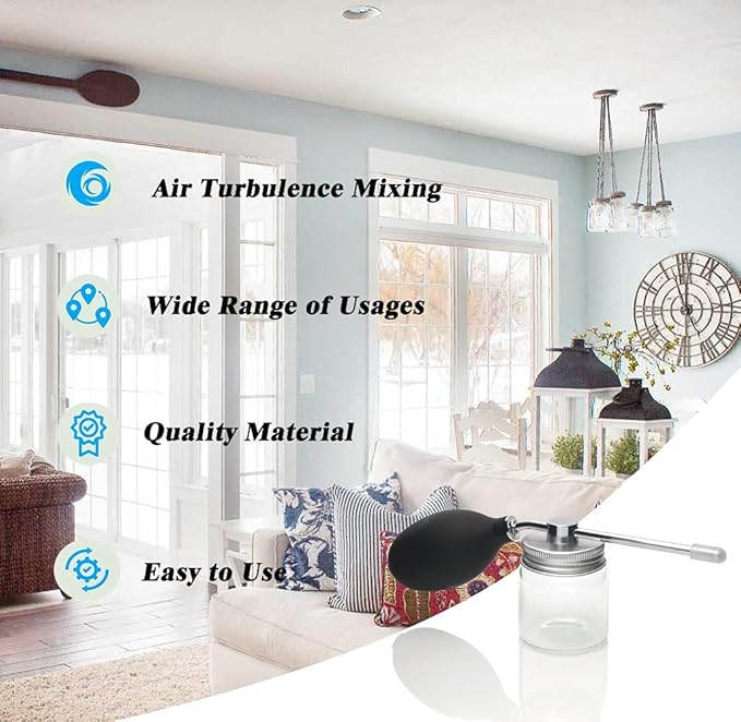 Diatomaceous Earth Food Grade Bulb Duster, Powder Duster, Powder Dispenser, Home Powder Applicator, Puffer Sprayer for Multi Purpose Indoor and Outdoor Use
