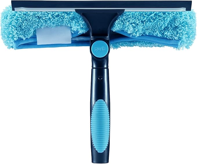 11" Window Squeegee and Microfiber Scrubber 2-in-1 Combo Cleaning Tools (Attachement Only) (1)