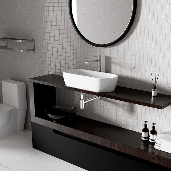 Solid Brass Bathroom Sink P-Trap Complete Set, Adjustable 1-1/4 Bottle Trap with Pop Up Drain Stopper Without Overflow, Brushed Nickel