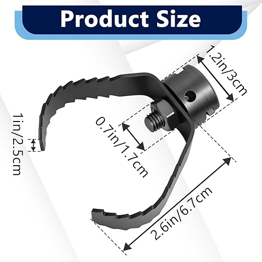 2Pcs Drain Cleaning 3-Inch T-150-1 3" Root Cutter, Sharktooth Cutter Fit for Ridgid Sectional Cable C-10, K-60-SE Sectional Machine, Drain Cleaning and Drain Snake Drill Attachment, Replace 98055