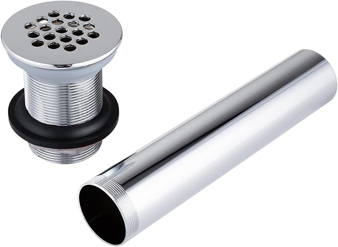 Grid Drain Strainer Assembly Without Overflow for Bathroom Sink, C.O. Plug Grid Lavatory Drain, Bathroom Sink Grid Strainer by Artiwell, Chrome Plated