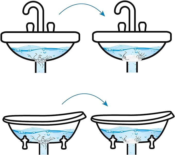 Evriholder Hairstopper 2pk, Plastic Drain Protector for Bathtubs & Showers, Pack of 2