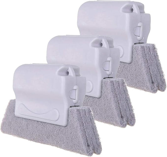 Groove Gap Cloth Window Door Track Multifunctional Cleaning Brush Color: Beige/Gray/Blue (Random Color Matching)3PCS