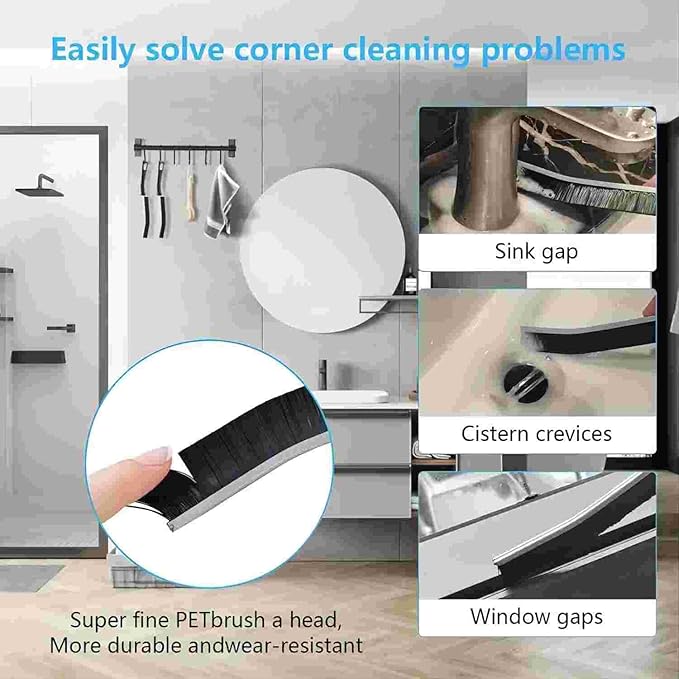 Crevice Cleaning Brushes Tool kit Small Brush Disposable Toilet Brush Deep Cleaning Brush Shower Nozzle Anti-Clogging Pore Gap for Gap Corner of Stove Hard to Reach Cleaning Tools