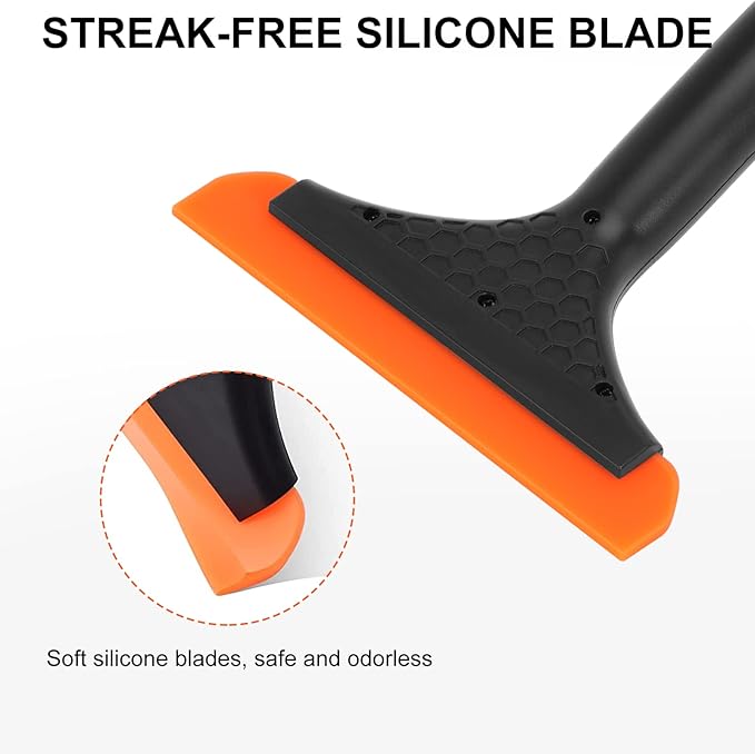 SetSail Squeegee for Shower Glass Door & Small Squeegee for Shower Glass Door Mini Silicone Squeegee for Window, Door, Bathroom, Mirror, Car Window