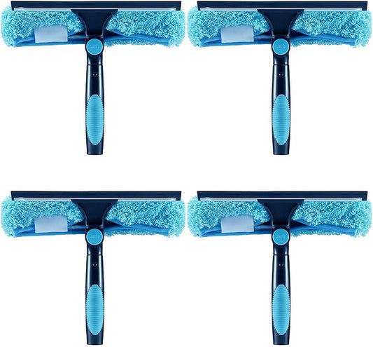 11" Window Squeegee and Microfiber Scrubber 2-in-1 Combo Cleaning Tools (Attachement Only) (4)