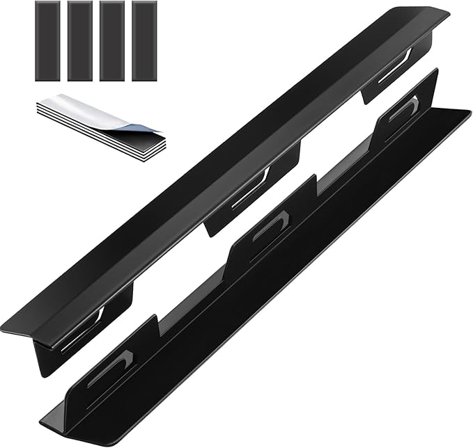 Stove Gap Covers Stainless Steel, 2PCS Anti-slip Not Sharp 13.8"~27" Adjustable Oven Gap Filler for Counter, Stove Guards Effectively Protect Cooktop Trim Kit Suitable for Surface