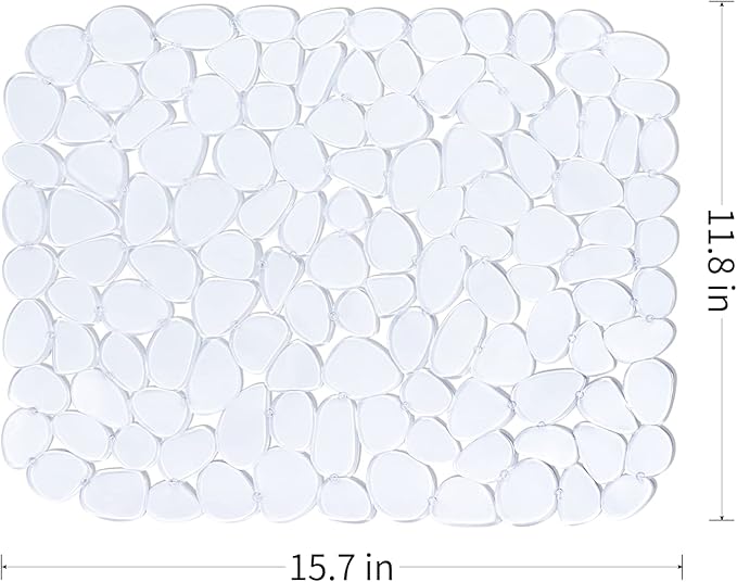 Yolife Pebble Sink Mats for Stainless & Porcelain Sinks, PVC Saddle Protectors - Clear, 2 Pack