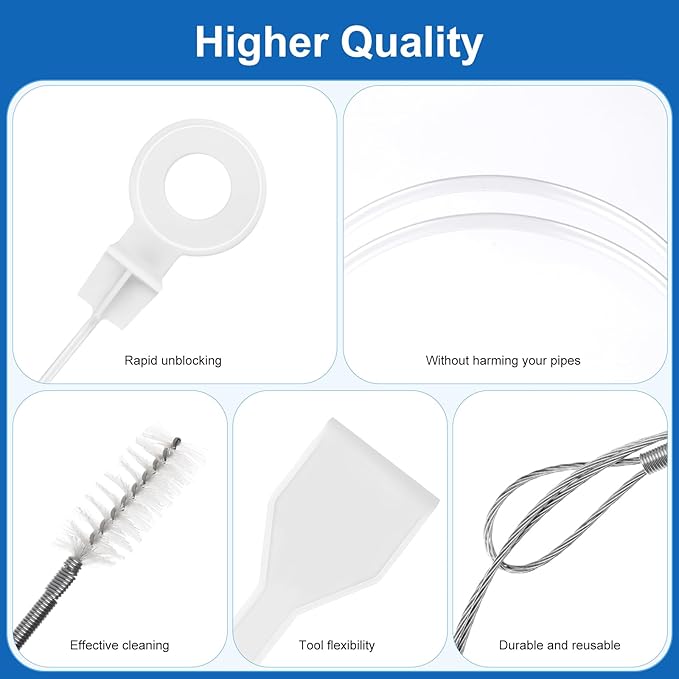 10 Pcs Refrigerator Drain Cleaning Tool Kit Long Tube Brush Cleaner, Fridge Waterline Buddy For Refrigerator, Water Line Cleaner, Reusable Fridge Water Line Kit for Refrigerator Drain Holes