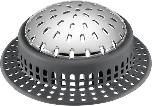 Shower Drain Hair Catcher, Shower Drain Cover, Bathtub Drain Hair Catcher for Pop-Up & Regular Drains