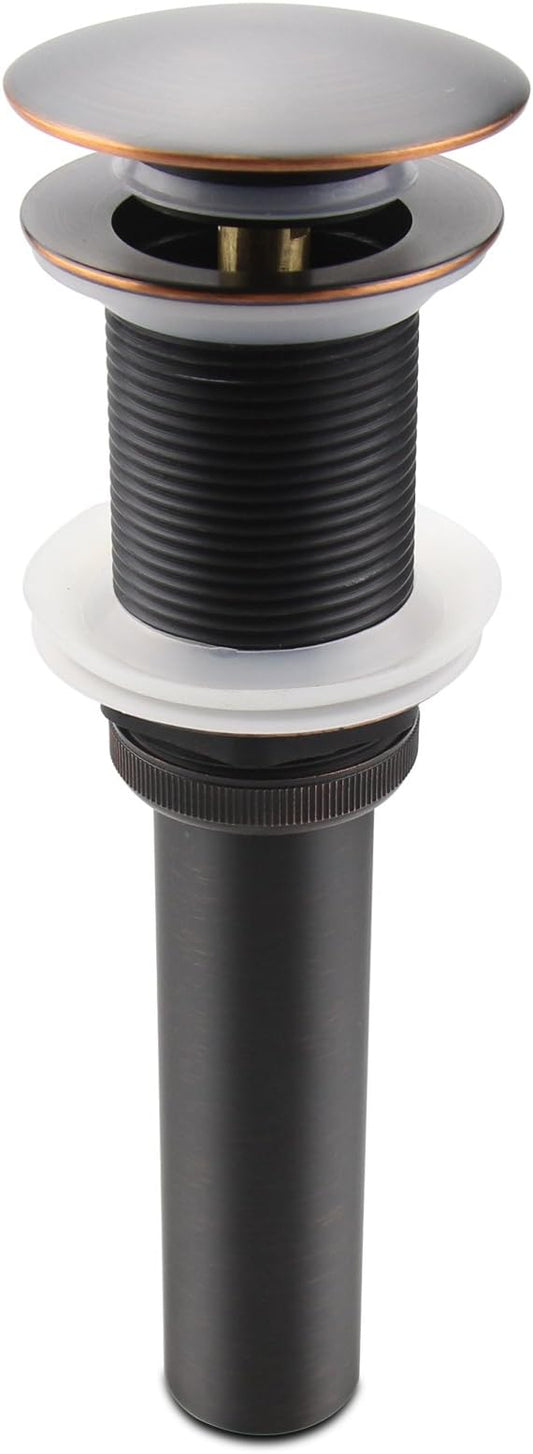 Oil Rubbed Bronze Pop UP Sink Drain, Vanity Bathroom Vessel Lavatory Faucet Drain Stopper, ORB without Overflow