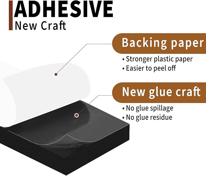 Yotache Foam Strips with Adhesive 1/2" x1/4", Neoprene Weather Stripping High Density Foam Tape for Doors and Windows Insulation, 2 Rolls x 13 Feet Long Each, Total 26 Feet Long