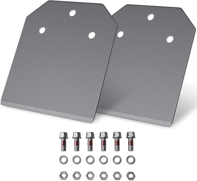2 Pcs SDS Plus Floor Scraper Replacement Blades, TOOVEM 4 Inch Wide Tile Thinset & Adhesives Removal Blades with Bolts, Nuts, and Washers for 4" x 10" SDS Plus Floor Scrapers