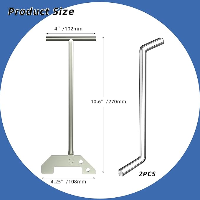 Woiron Garbage Disposer Unjamming Wrench with 2 PCS Allen Wrench Tool for Removing Clogs Above The Sink