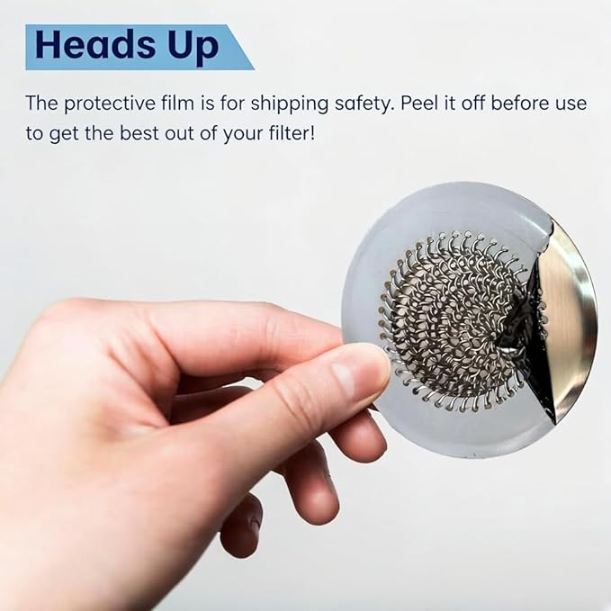 2 Pack Chainlink Kitchen Sink Drain Strainer 4.4 Inch - 304 Stainless Steel Wide Rim Sink Strainer, Chainmail Sink Filter, Fits Most US Kitchen Sinks