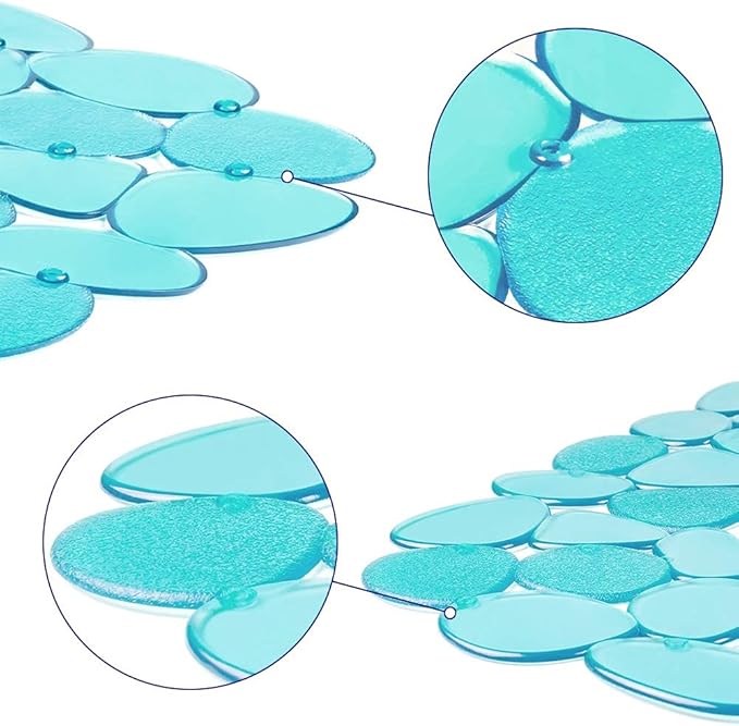 Yolife Pebble Sink Mats for Stainless Steel & PorcelainSink, PVC Sink Saddle Protectors Kitchen Sink Mat, Dishes and Glassware (Green,2 Pack)