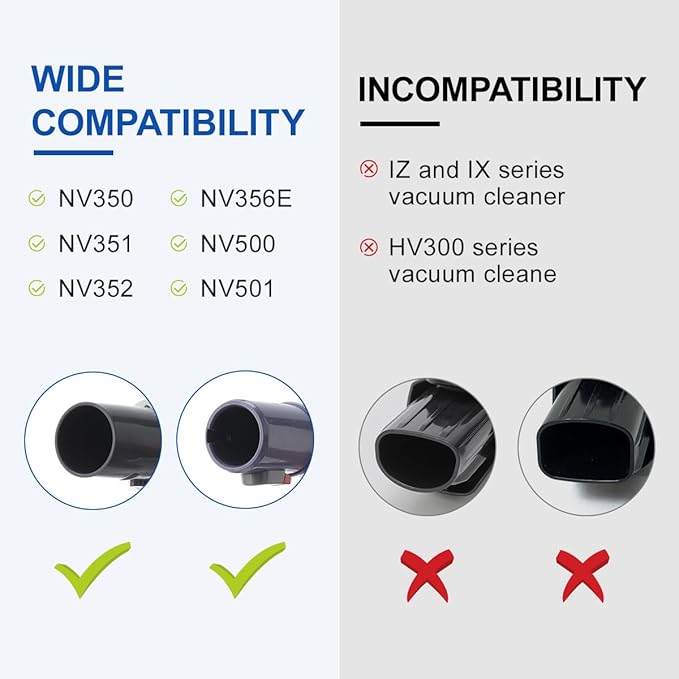 LANMU Vacuum Attachments Compatible with Shark Navigator NV350 NV351 NV352 NV356E and Rotator NV500 NV501 Series Lift-Away Upright Vacuum, Crevice Tool Vacuum Accessories & Brushes