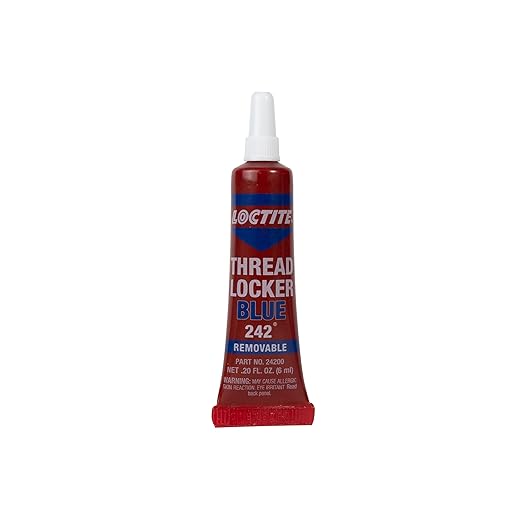 Loctite Threadlocker Blue 242 - Removable Thread Lock Glue for Nuts, Bolts, & Fasteners, Medium Strength Screw Glue to Prevent Loosening & Corrosion - 6 ml, 12 Pack