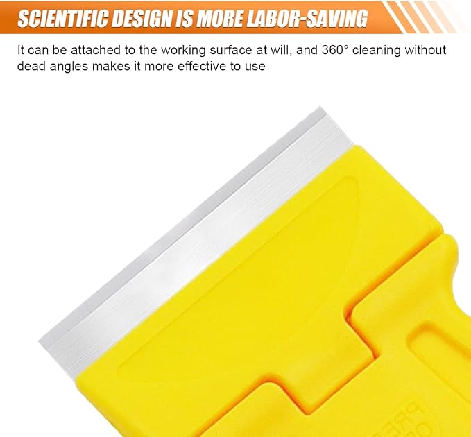 4PCS Razor Blade Scraper Tool Set, Mini Car Paint Remover with 10 Plastic Blades & 10 Metal Blades, Vehicle Adhesive Cleaning Tool for Removing Labels, Stickers Taping on Window, Oven (4PCS)