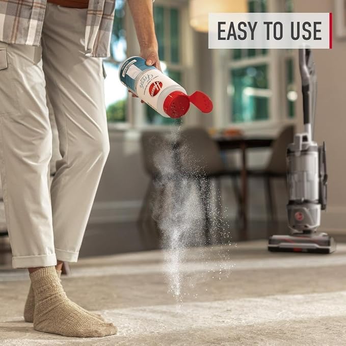 Hoover Carpet and Room Refresher, 32 oz, Carpet Powder, Odor Remover, Fresh Linen Scent, Vacuum Cleaner Safe, For Use on Carpets, Rugs, Couches and More, For Home Use