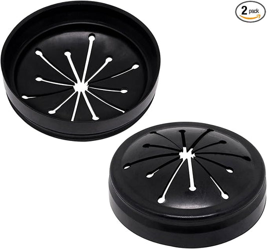 2pcs 3-3/8" Garbage Disposal Splash Guard, Quiet Garbage Guard Disposal Drain Cover Garbage Disposals Rubber Drain Plugs Sink Splash Guard Replacement (Style B)