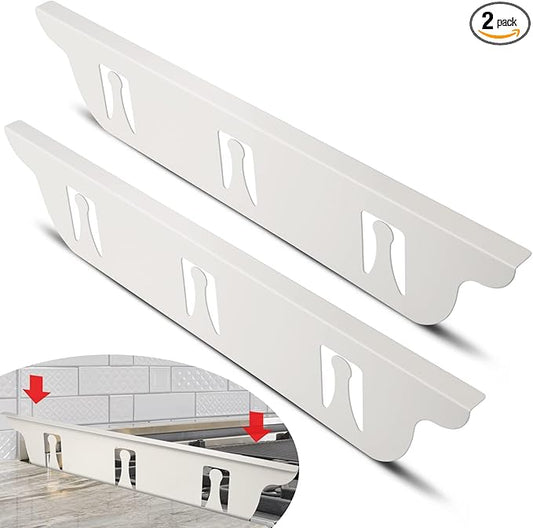 Stove Gap Covers Stainless Steel with White Coated, Stove Gap Filler | Heat Resistant & Easy to Clean Stove Counter Gap Cover, Upgraded Wider Top Perfect Fit White Stove and Counter Guard (23.5"L)