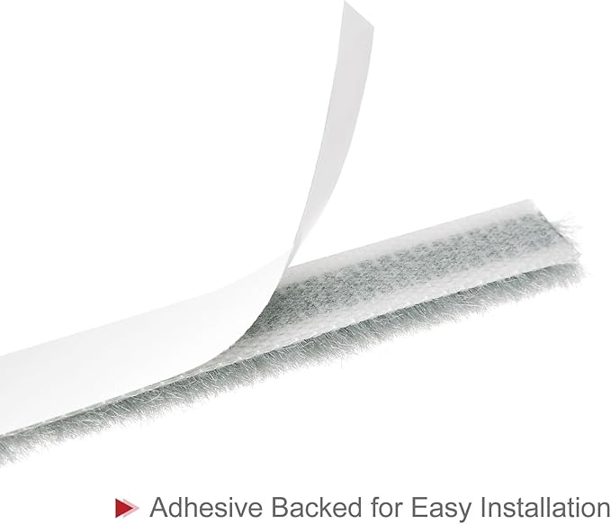 uxcell Weather Stripping Brush, 10ft L x 0.35" W x 0.2" H Self-Adhesive Seal Weatherstrip Sweep Brush Gray for Door Window
