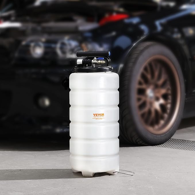 VEVOR 15L Pneumatic/Manual Fluid Extractor Pump, Oil Changer Vacuum Fluid Extractor, Oil Extractor Change Pump for Automotive, Oil Change & Fluid Change Tool with Dipstick and Suction Hose