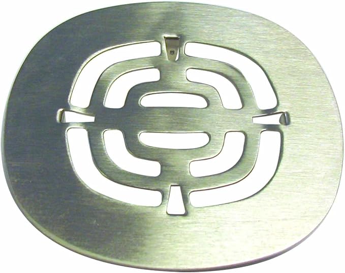 Westbrass A316-07 4-1/2" OD Brass Snap-in Shower Strainer Grid Drain Cover, Satin Nickel