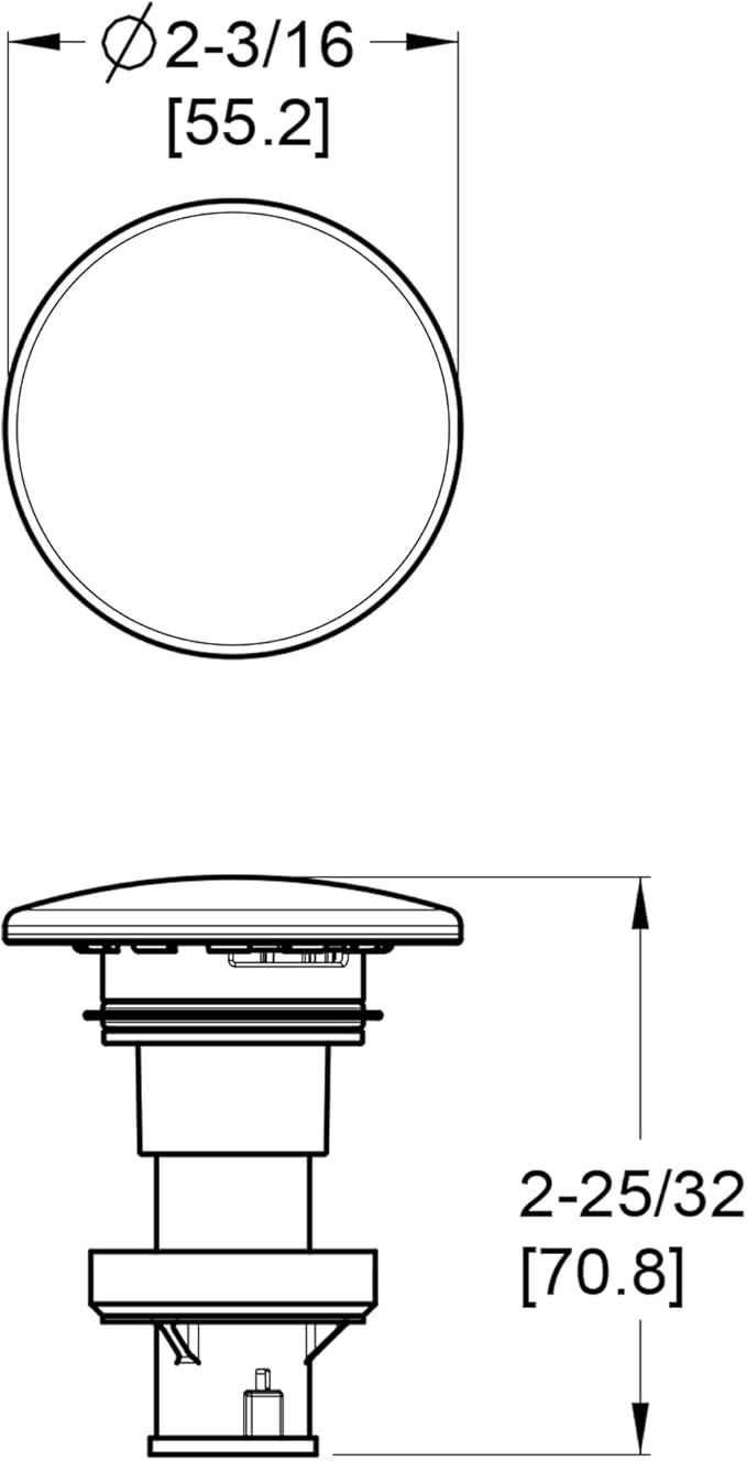 Pfister, 972-098J, Push & Seal Replacement Stopper, Brushed Nickel