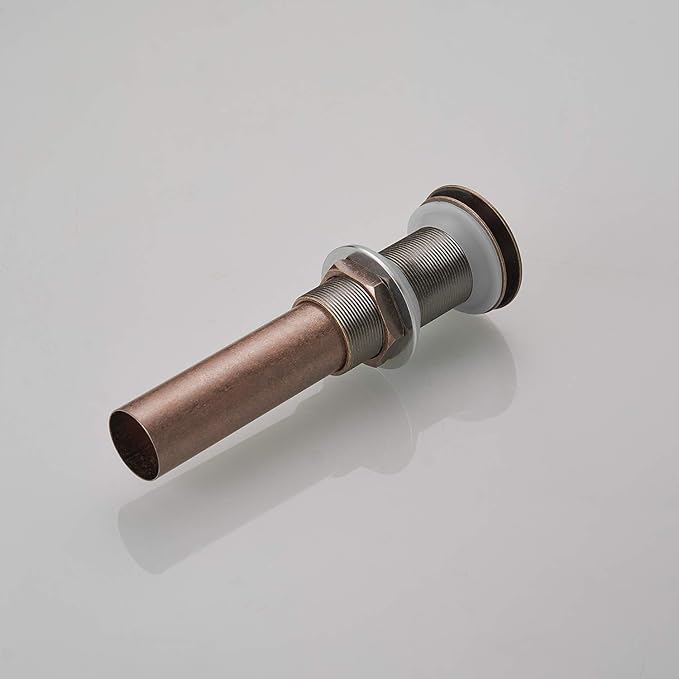 BWE 1 5/8" Bathroom Faucet Vessel Sink Drain Fits Bathroom Standard Sink Hole 1-1/2" to 1-3/4" Vanity Pop up Drain Assembly Stopper Without Overflow Copper