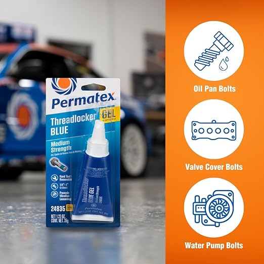 Permatex 24835 Medium Strength Threadlocker Blue Gel, 35 g