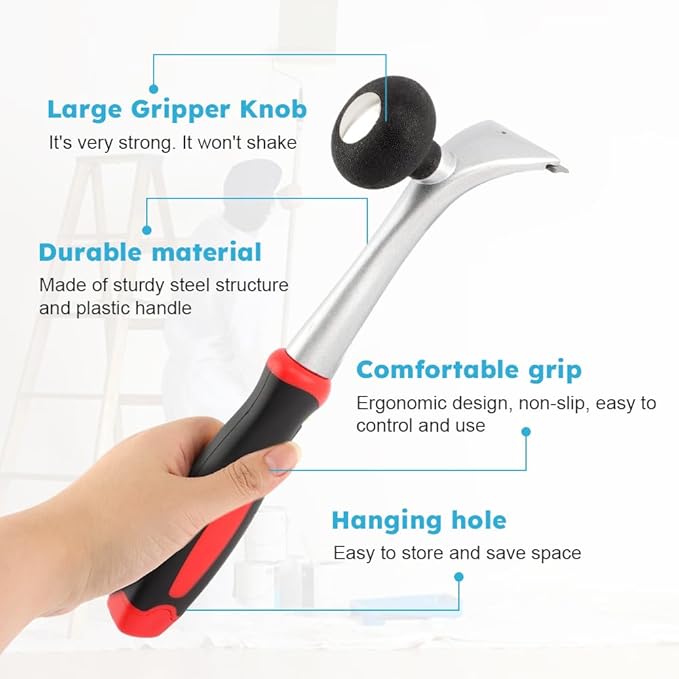 Carbide Scraper Heavy Duty, Premium 2.5" Carbide Scraper Tool Paint, Glue, Varnish, Resin, Putty Remover for Wood, Metal, Tile, Concrete, Wallpaper & More(COLOR:black+red)