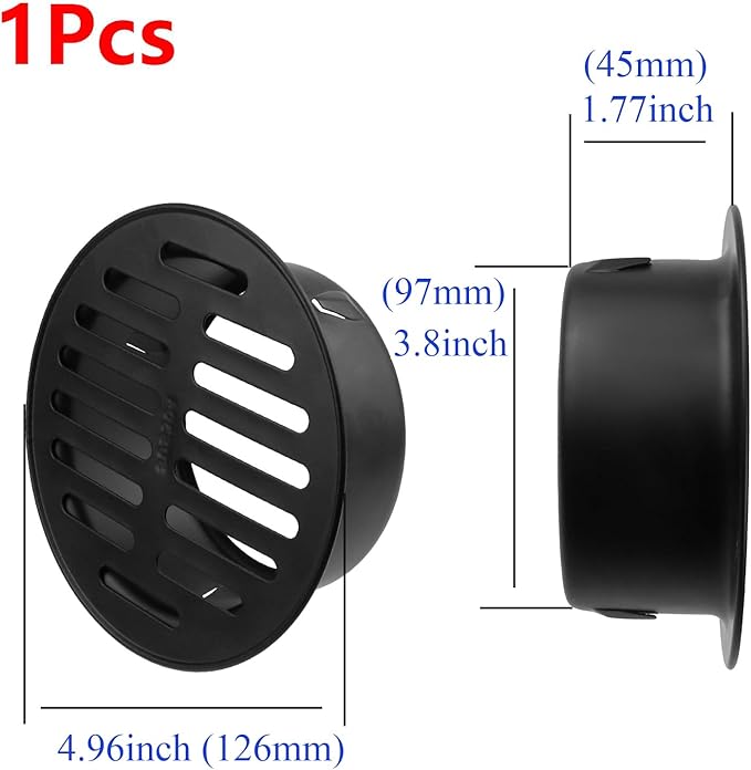 Antrader 1pcs Round Floor Drain Cover,4 Inch Stainless Steel Floor Drain,Sewer Drain Cover for Outdoor Yard Pipe Roof Balcony